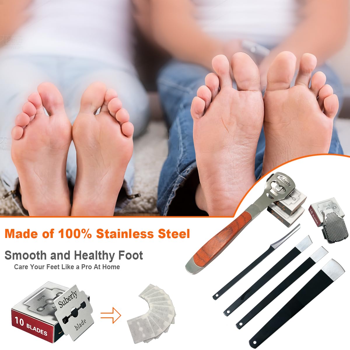 POQOD ergonomic handle ensures comfortable grip during foot care