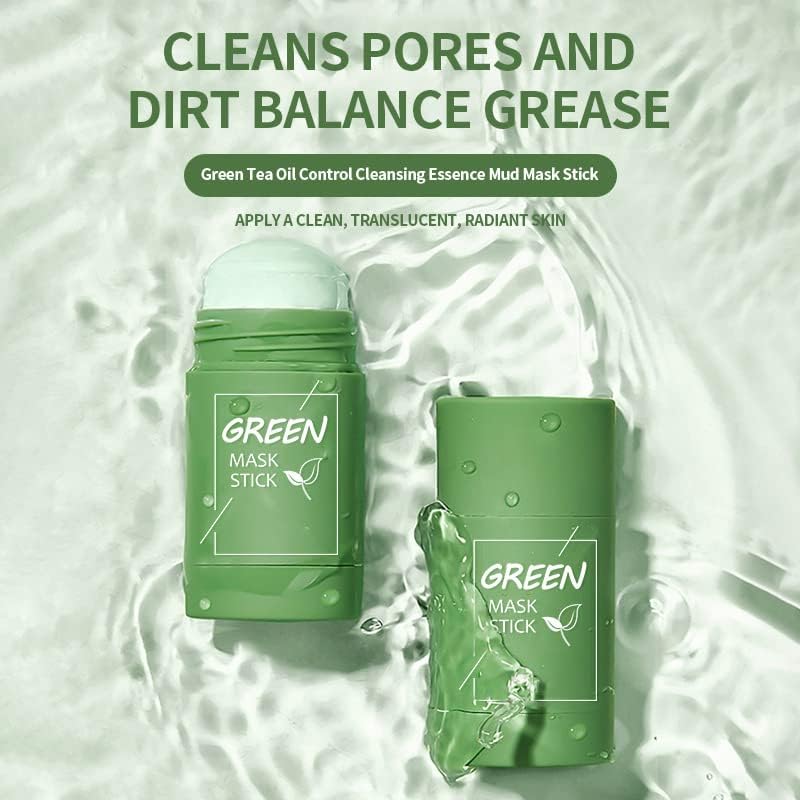 Porcolle Green Tea Mask Stick packaging shows dual-pack set