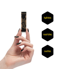 Portland Bee Balm cruelty-free certification logo emphasizing ethical lip care