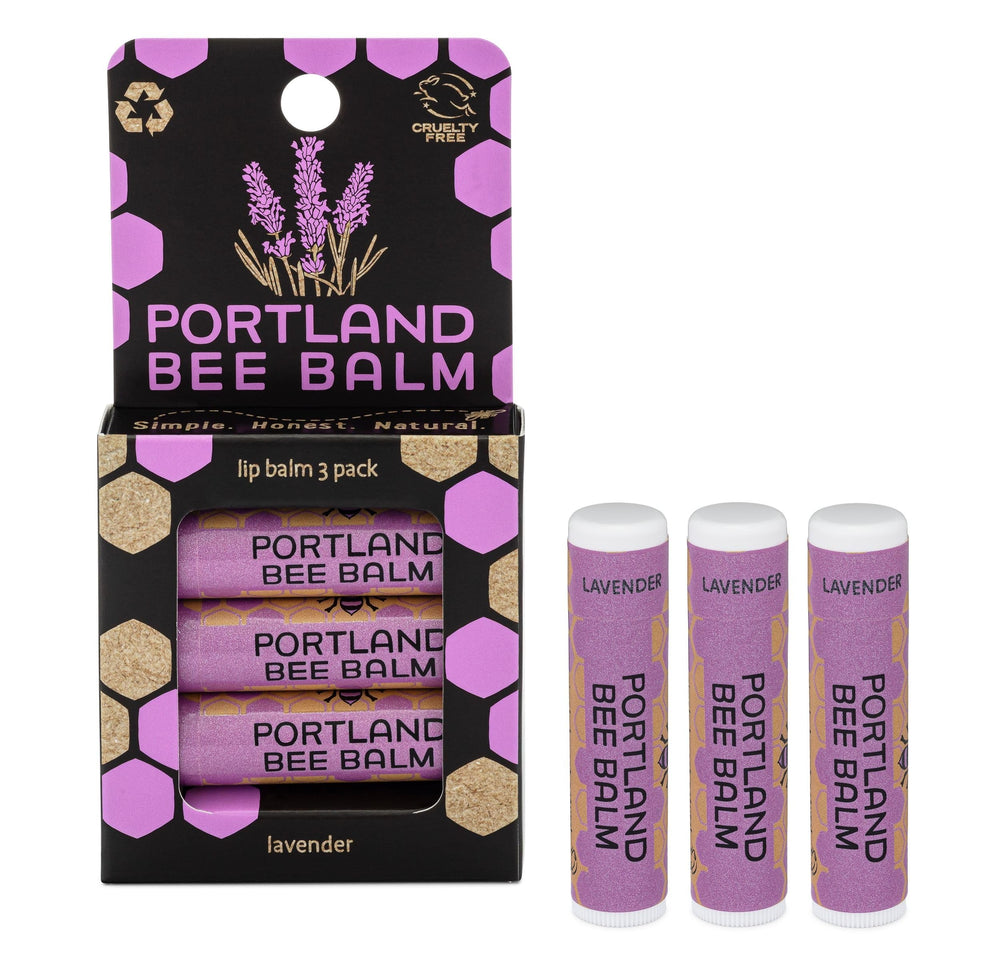 Portland Bee Balm bálsamo labial lavanda para hidratación duradera.