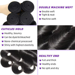 Poshbash double-machine weft delivers full density and silky texture.