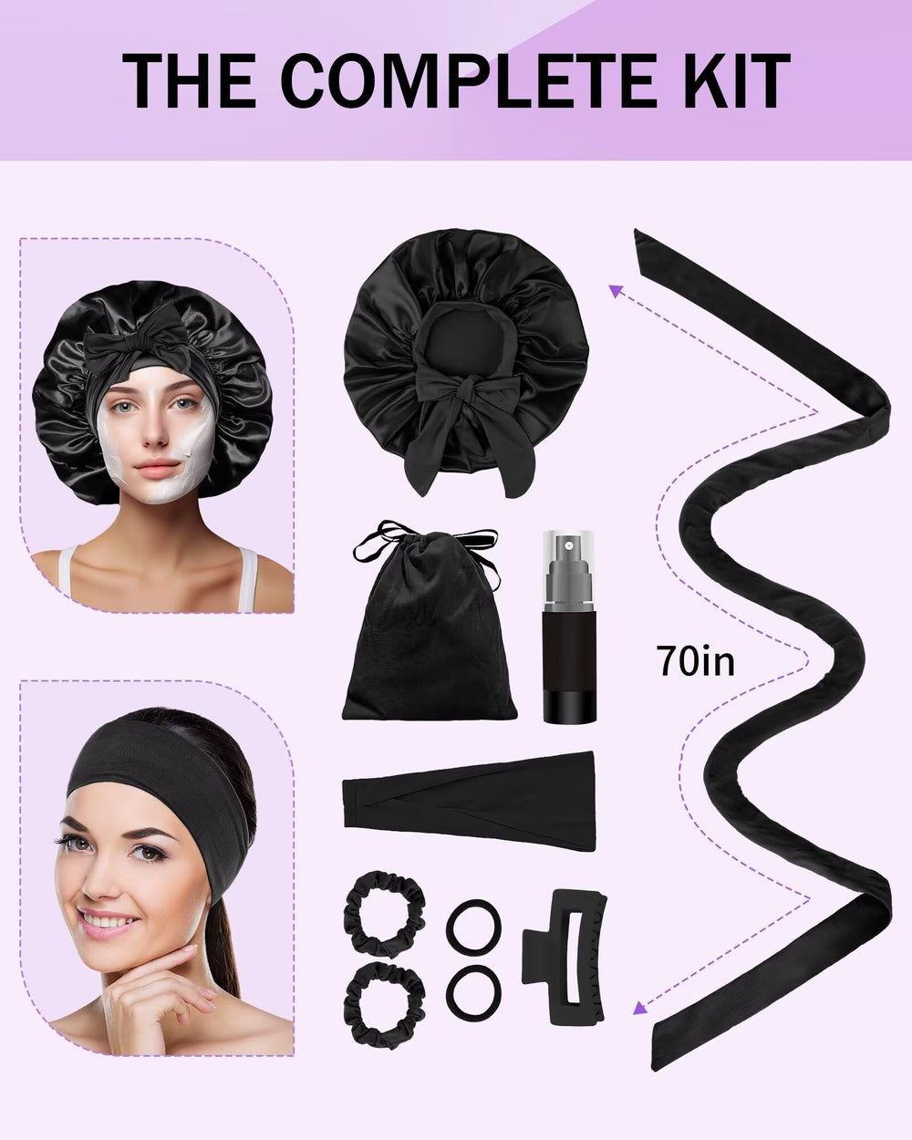 Posicurly hair clip helps secure sections during wrapping.