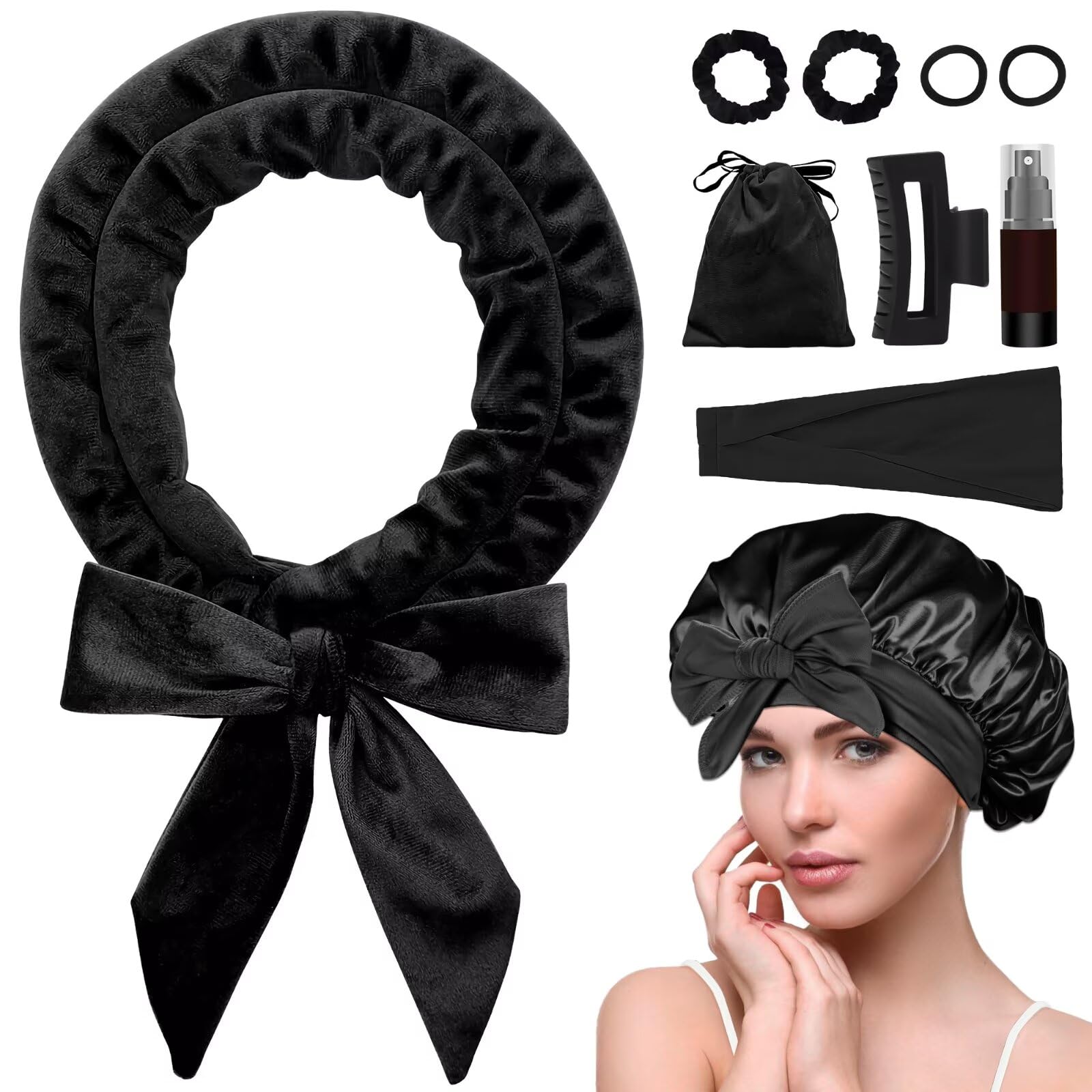 Posicurly heatless curls headband for overnight styling without heat damage.