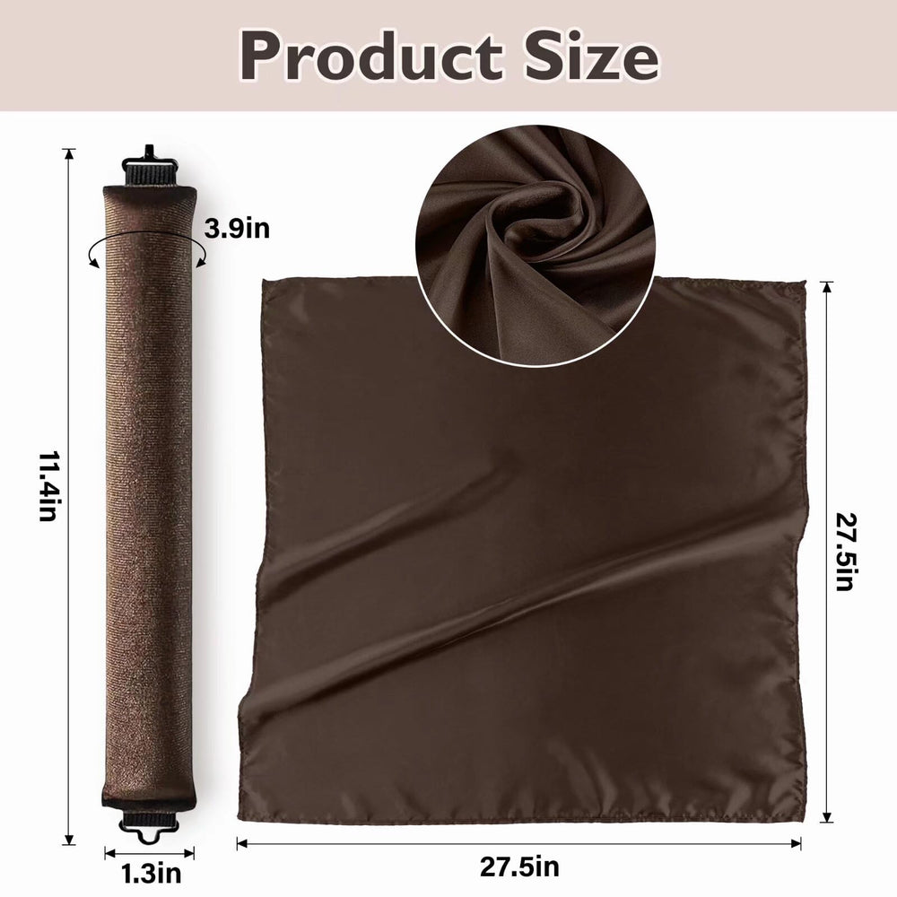 Overnight hair curler set offers loose waves or tight curls.
