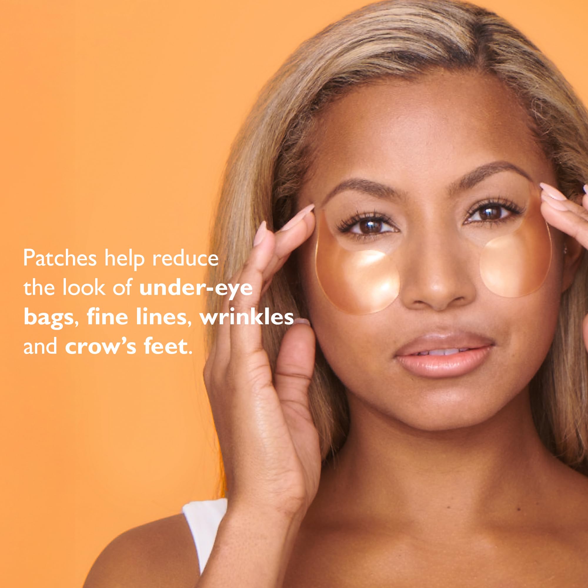 Potent-C patches after-use brightening effect visible in lighting.
