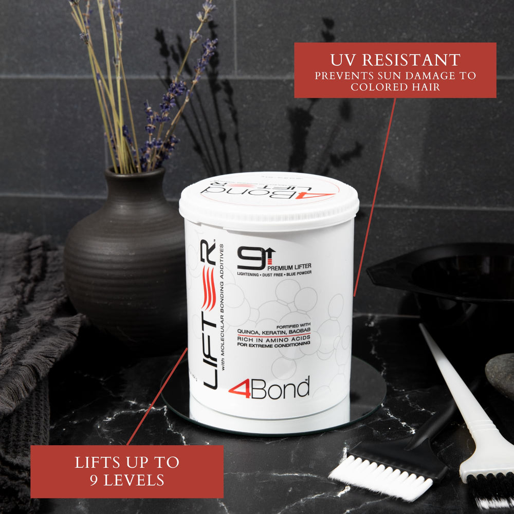 POWERTOOLS 4BOND Premium Hair Bleach Powder mixing bowl ready for prep