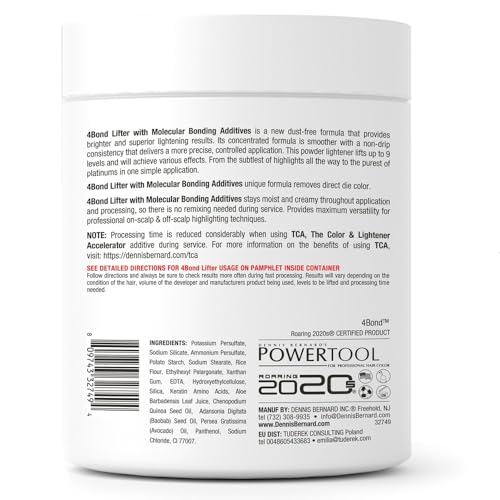 POWERTOOLS 4BOND Premium Hair Bleach Powder texture shows a smooth non drip formula for precise application