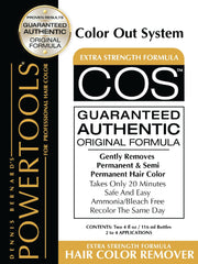 PowerTools COS foaming consistency shown for gentle removal of layered hair color.