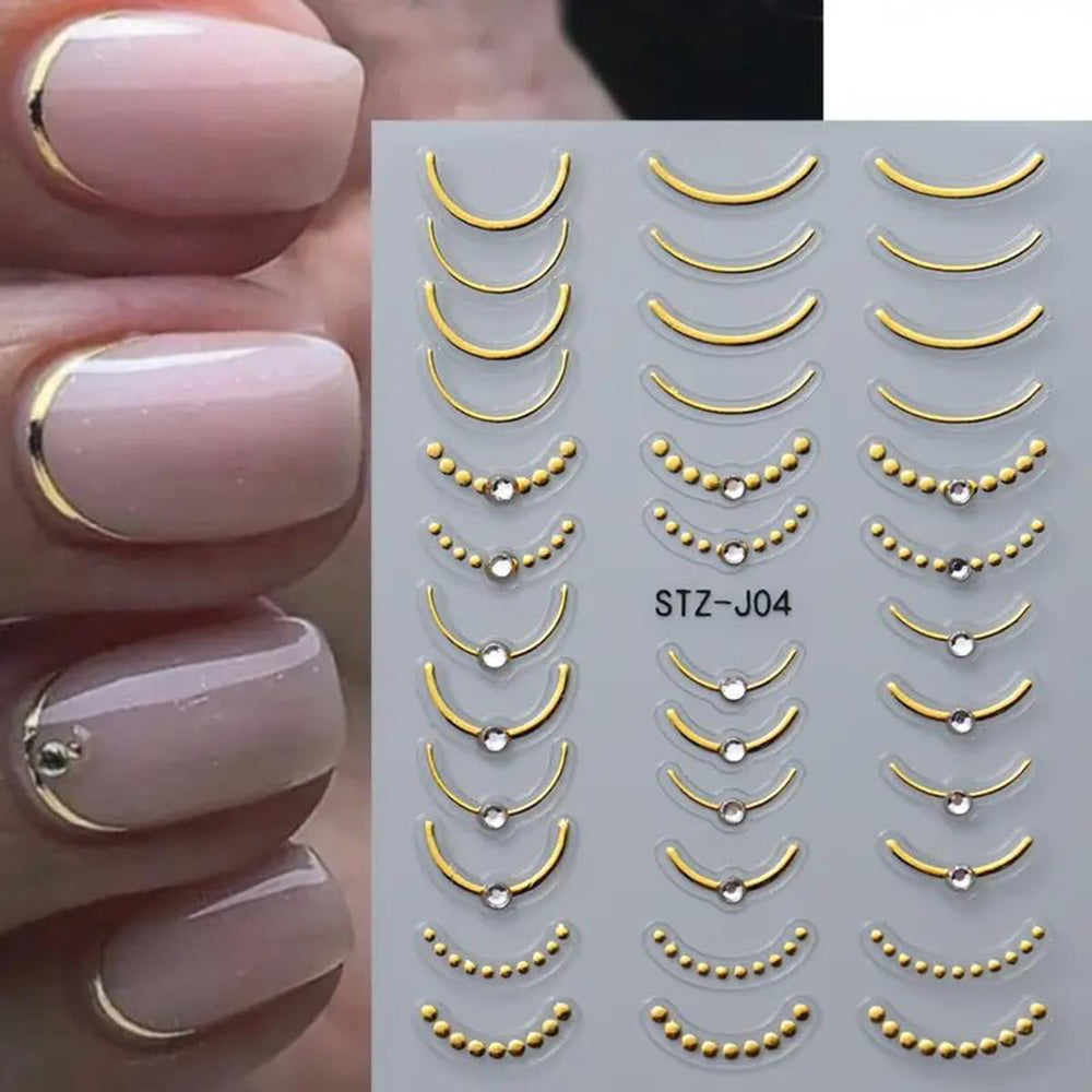 POWPOP French line stripes and bow designs for versatile manicure options.