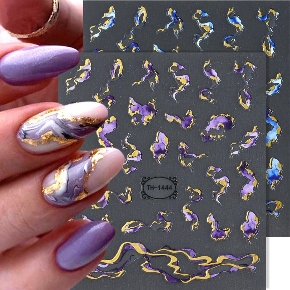 POWPOP compact 6-sheet pack fits salon or home nail art.