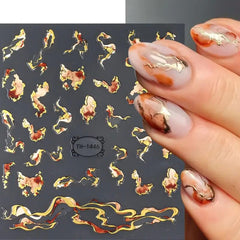 POWPOP dreamcatcher flowers decals ideal for DIY stylish nail art.