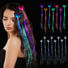 POZILAN clips de luz en forma de corazones destacan para peinados festivos.