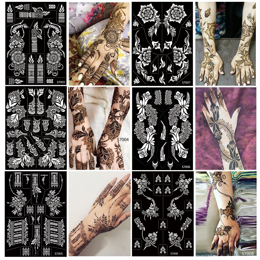 PPVWEY diseños henna para brazos, perfectos para crear arte corporal en casa