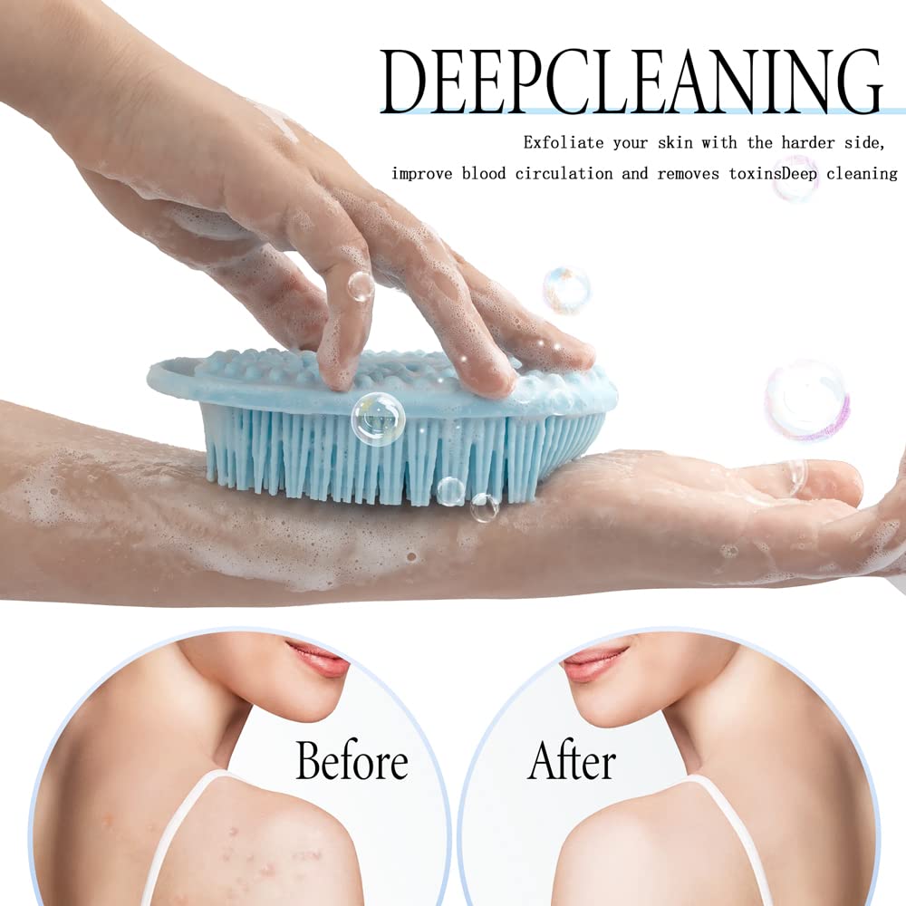 Uso en la ducha con PQRUU para exfoliar suavemente todo el cuerpo.