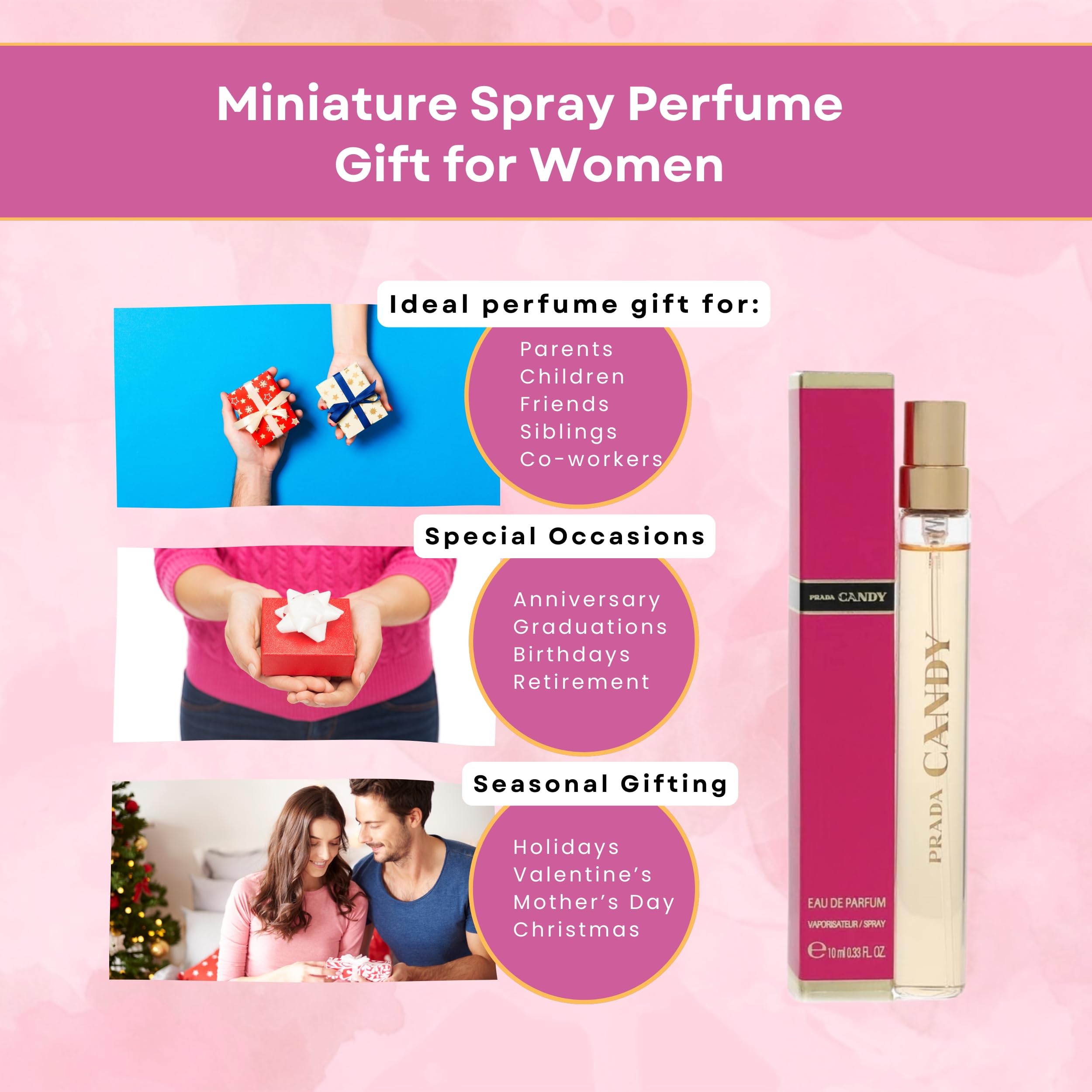 Prada Candy travel spray displayed on vanity for elegant access