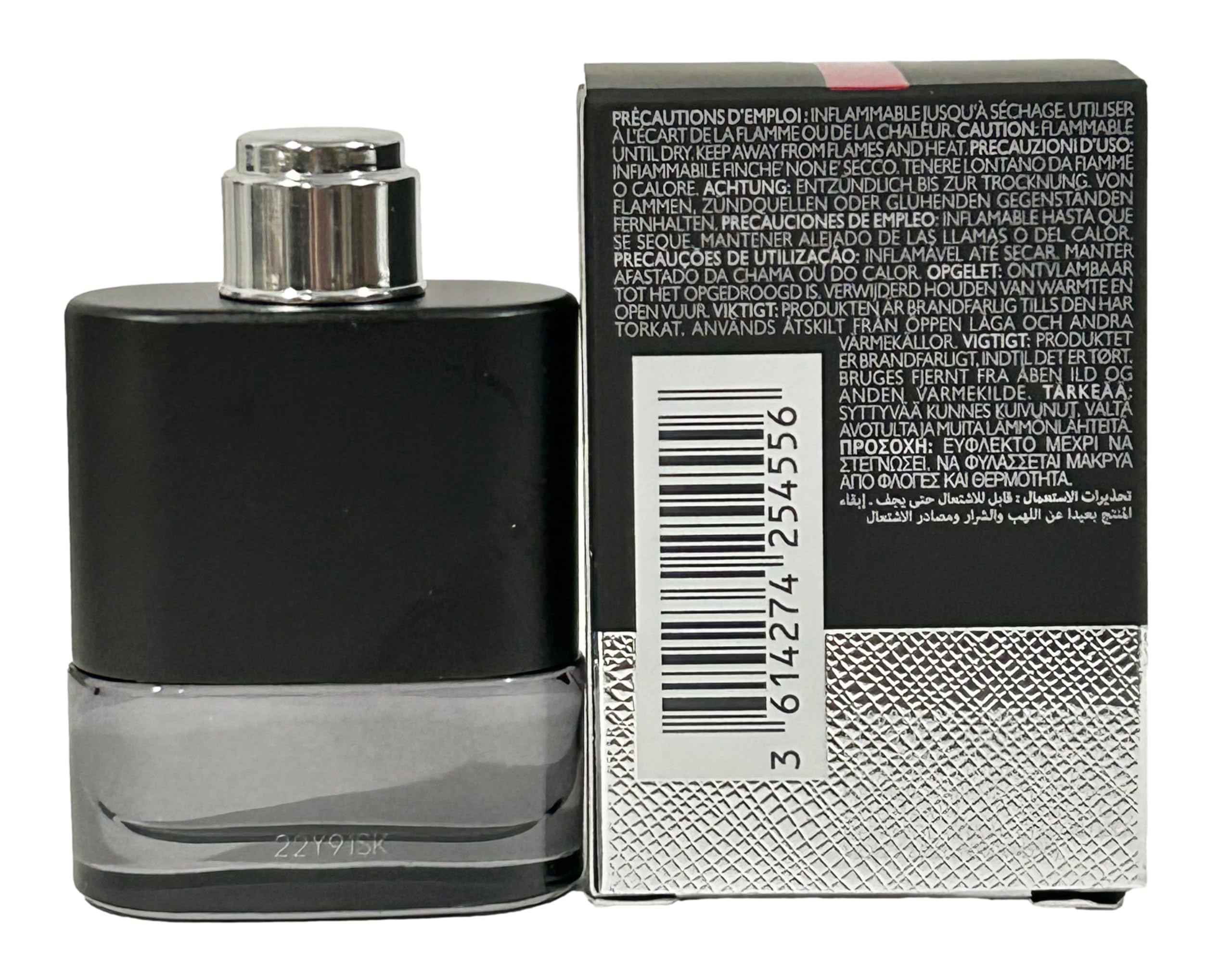 Packaging box for Prada Luna Rossa Carbon mini edt 9ml, compact presentation
