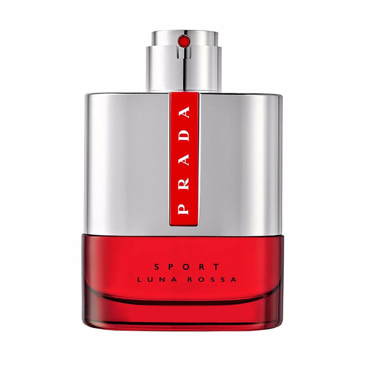 Prada Luna Rossa Sport bottle front view, a fresh, energetic option for daily wear.