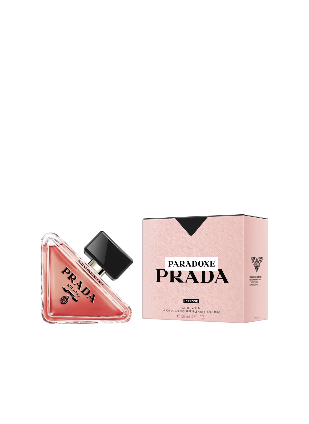 Prada Paradoxe Intense bottle side view for modern style.