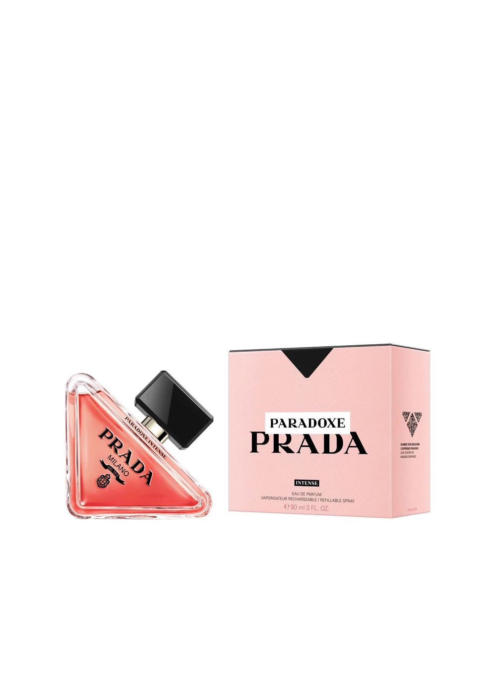 Prada Paradoxe Intense bottle side view for modern style.
