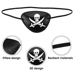 Parche ojo pirata 3D Prasacco para adultos, ligero y cómodo.