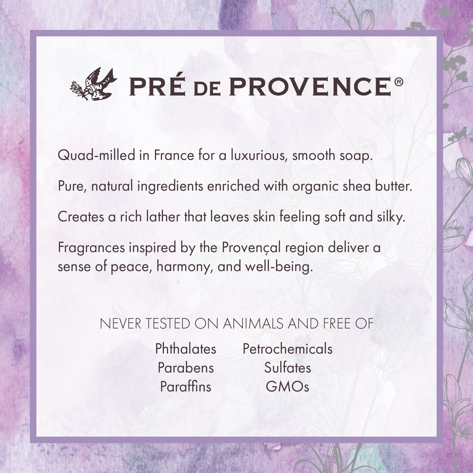 Pre de Provence barra jabón 150 g, tamaño práctico para ducha.