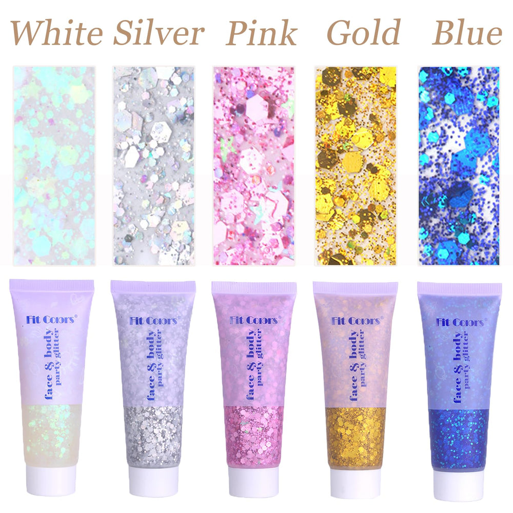 Destellos para cabello de Prehot en rosa y dorado para peinado llamativo.