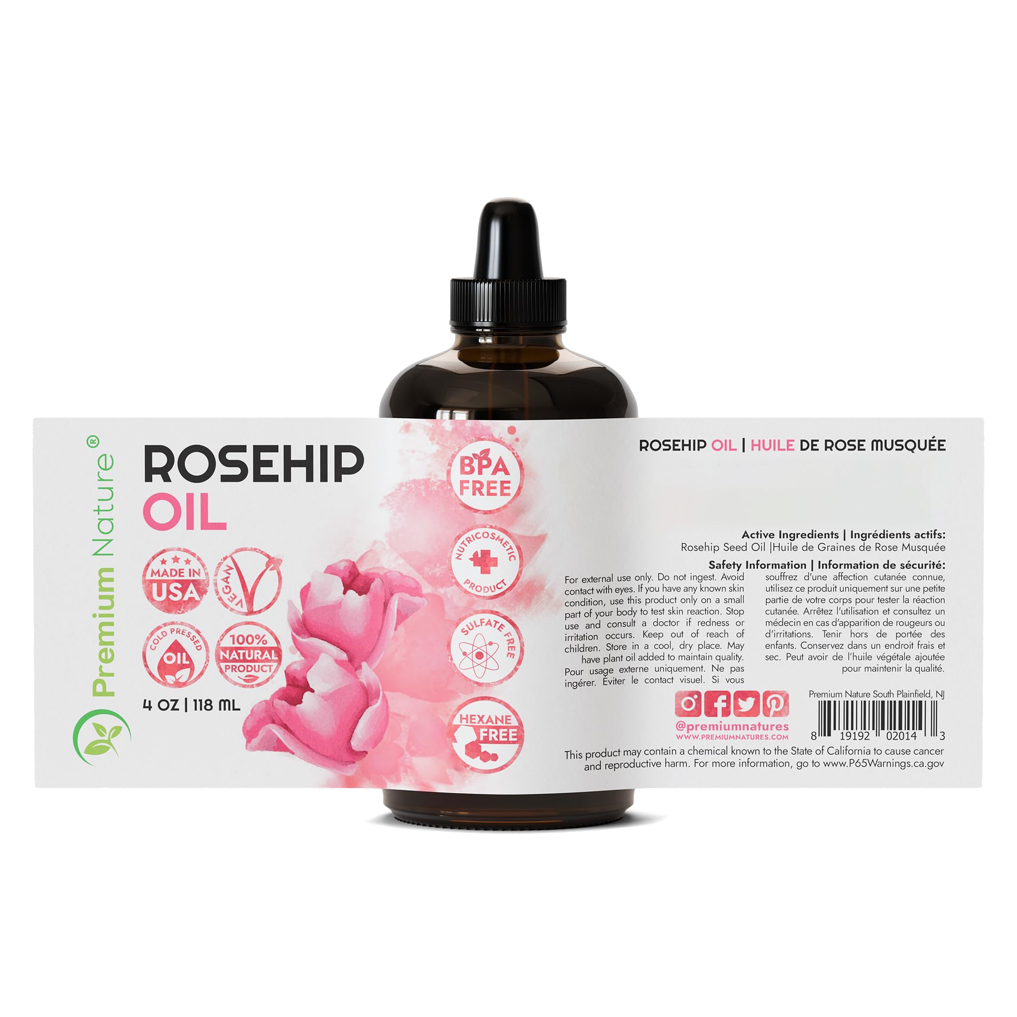 Premium Nature Aceite Rosa Mosqueta en aromaterapia: masaje facial relajante.