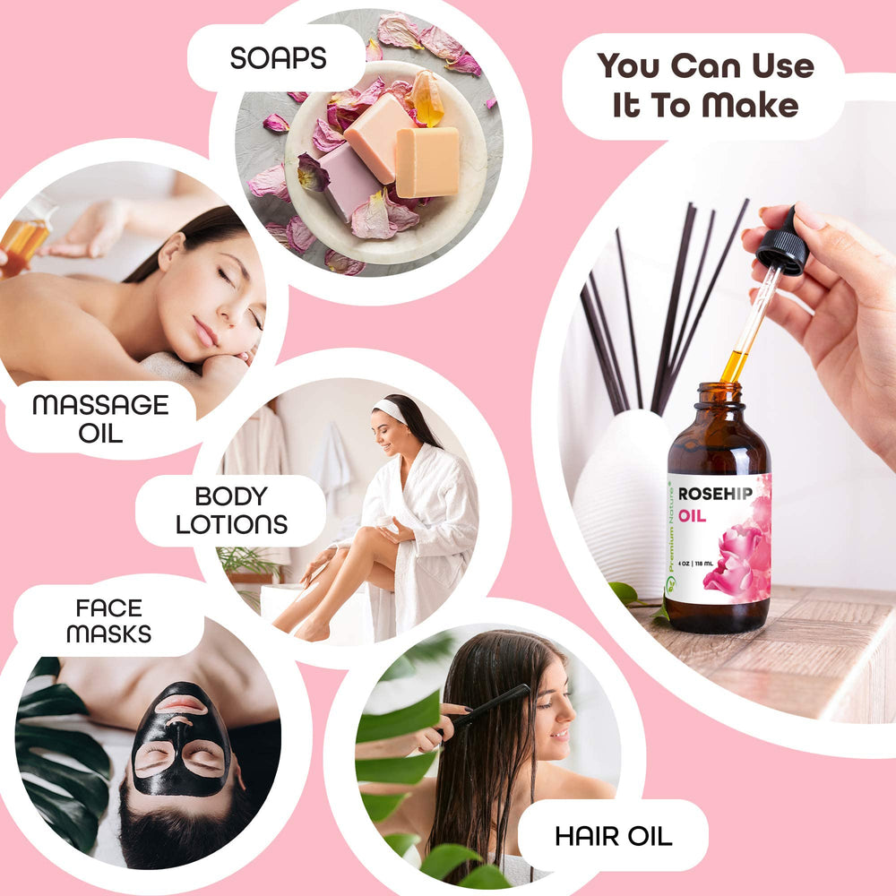 Premium Nature Aceite Rosa Mosqueta para cabello: aporta brillo y suavidad.