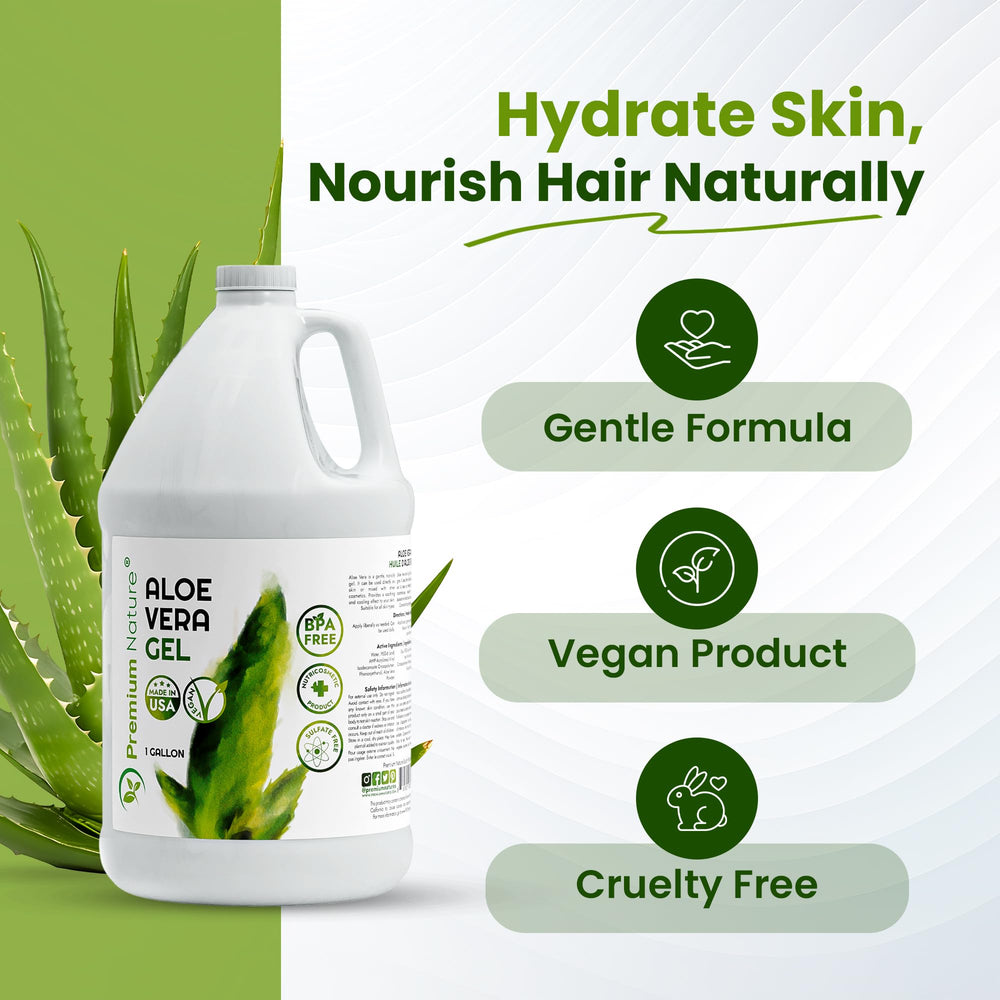 Premium Nature Aloe Vera Gel after-sun usage offers cooling comfort
