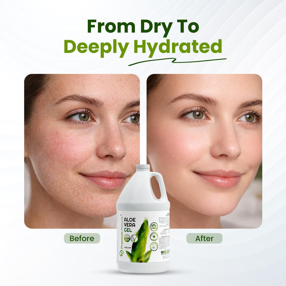 Premium Nature Aloe Vera Gel used as body moisturizer for softness
