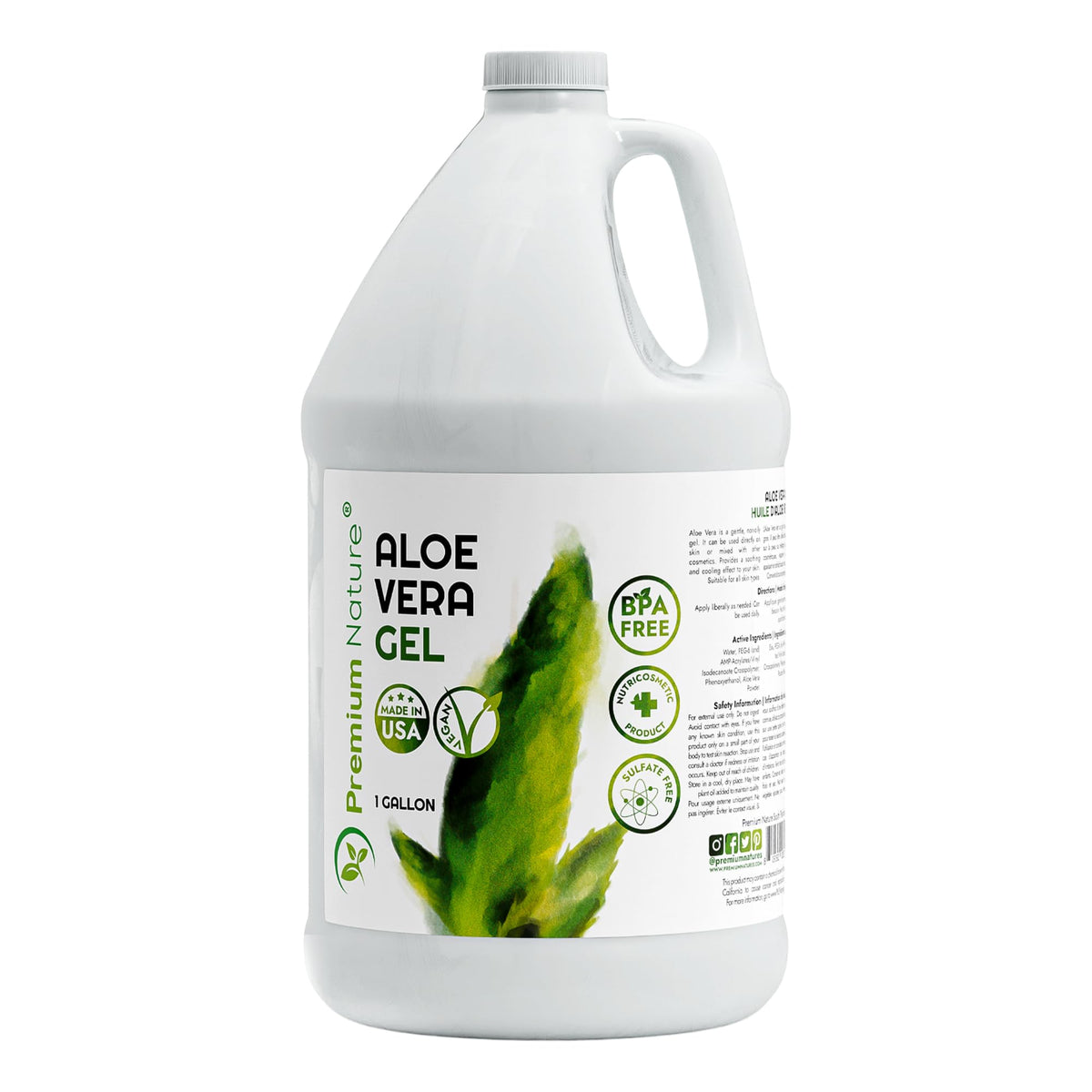 Premium Nature Aloe Vera Gel bottle for face delivers gentle hydration