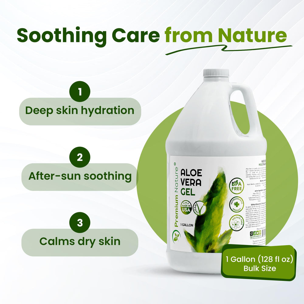 Premium Nature Aloe Vera Gel demonstrates hair care application for shine