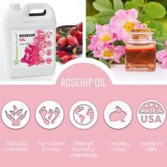 Premium Nature Rosehip Seed Oil cap closeup showing secure packaging