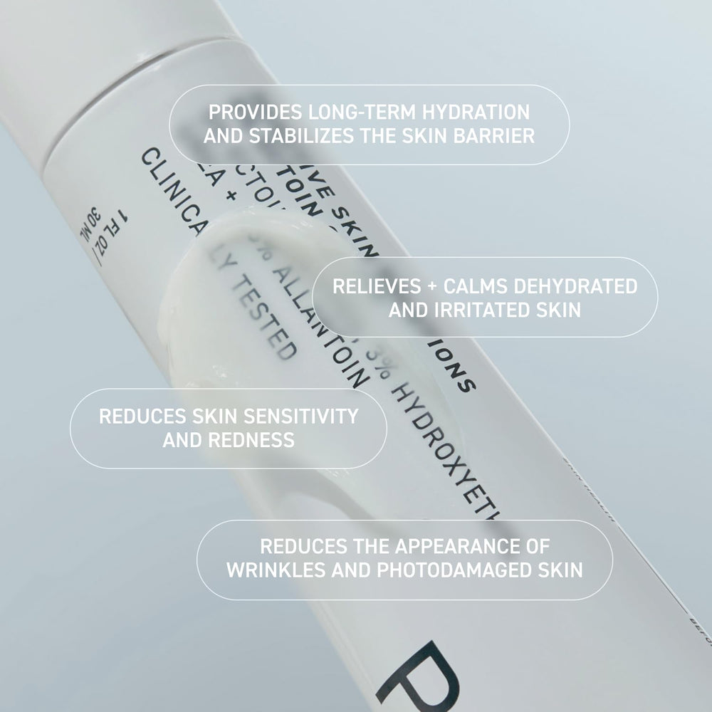Cream swirl on skin illustrating rich hydration