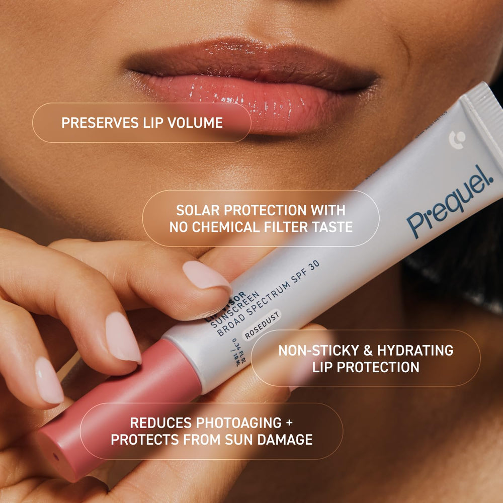 Prequel Skin Lip Visor two-pack packaging for home and on-the-go.