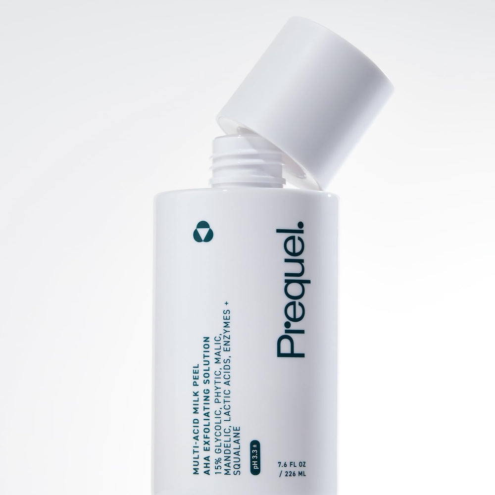 Final routine setup with Prequel Milk Peel integrated into skincare regimen