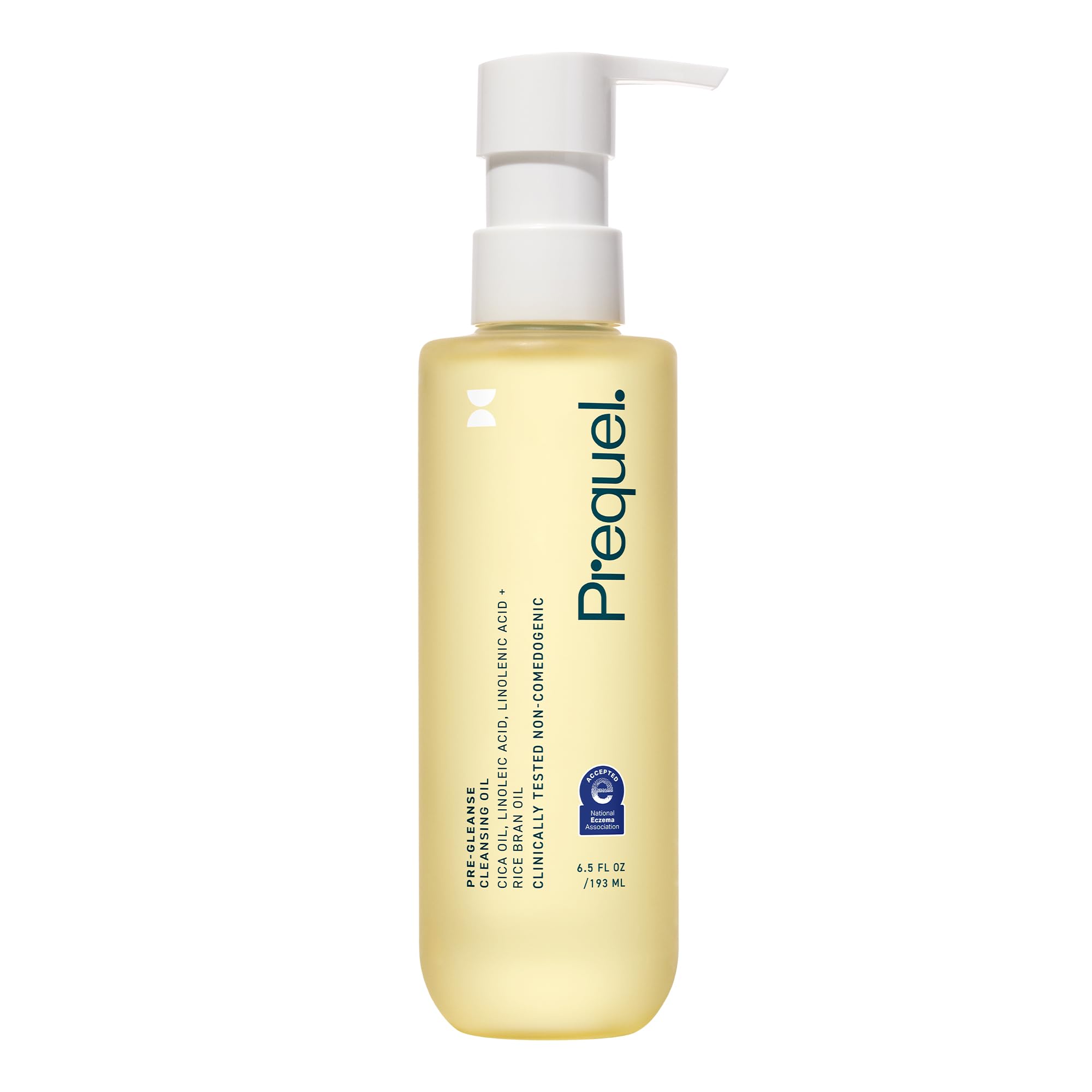 Prequel Skin Pre-Gleanse Oil Cleanser bottle pump for easy cleansing