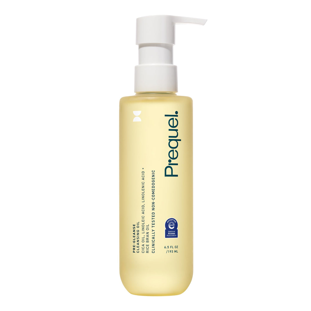 Prequel Skin Pre-Gleanse Oil Cleanser bottle pump for easy cleansing