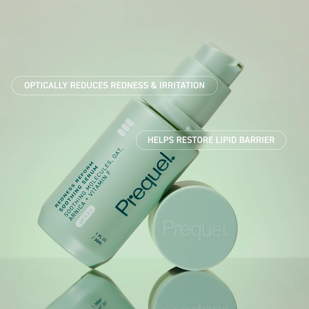 Prequel Skin Redness Reform silky texture on skin with cooling sensation.