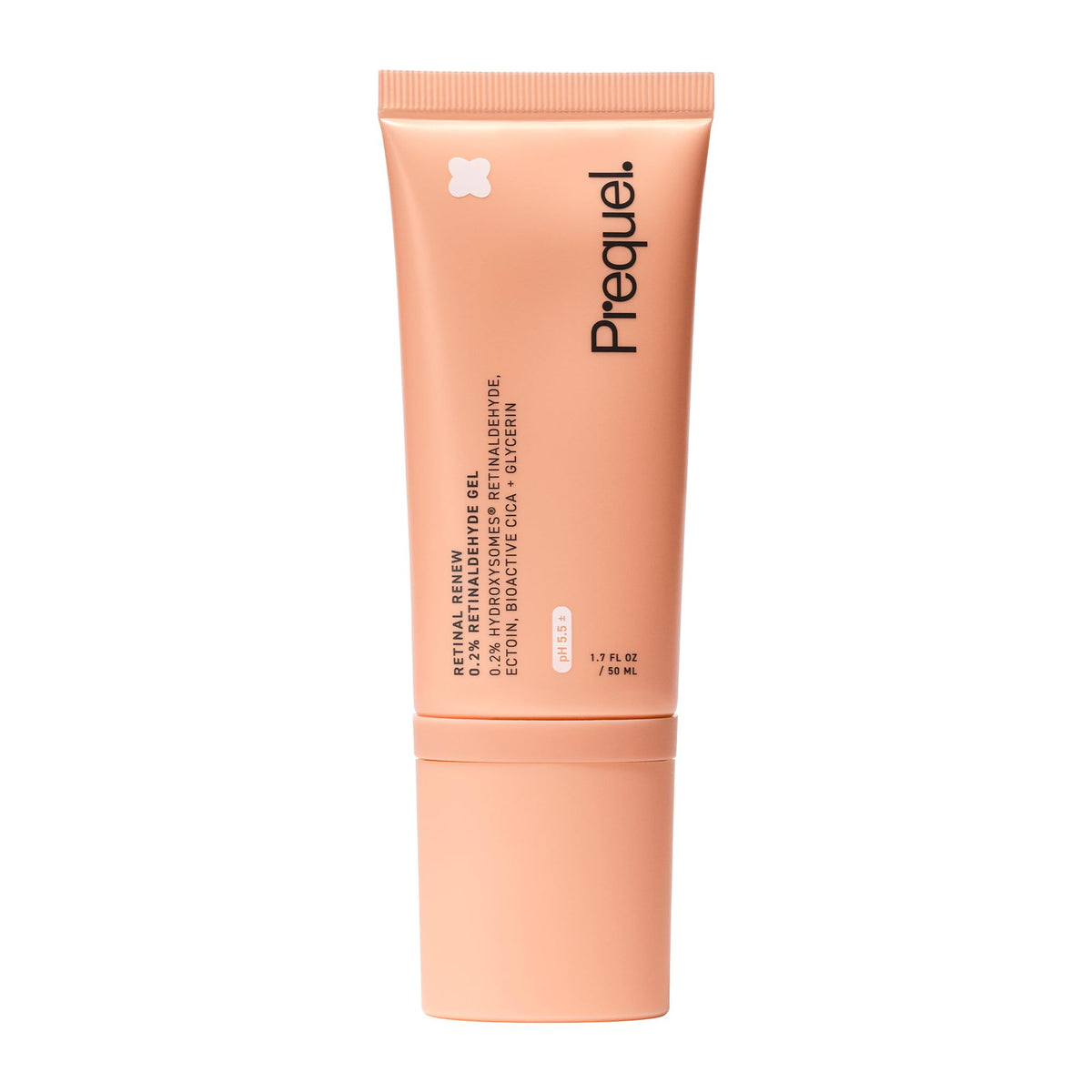 Prequel Skin Retinal Renew bottle pour shows controlled delivery for smooth application.