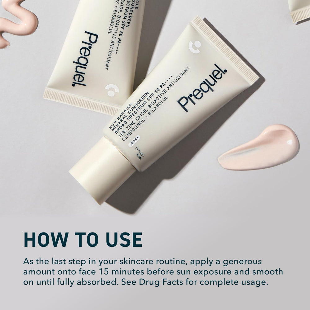 Travel-size 1.7oz Prequel sunscreen fits bags.