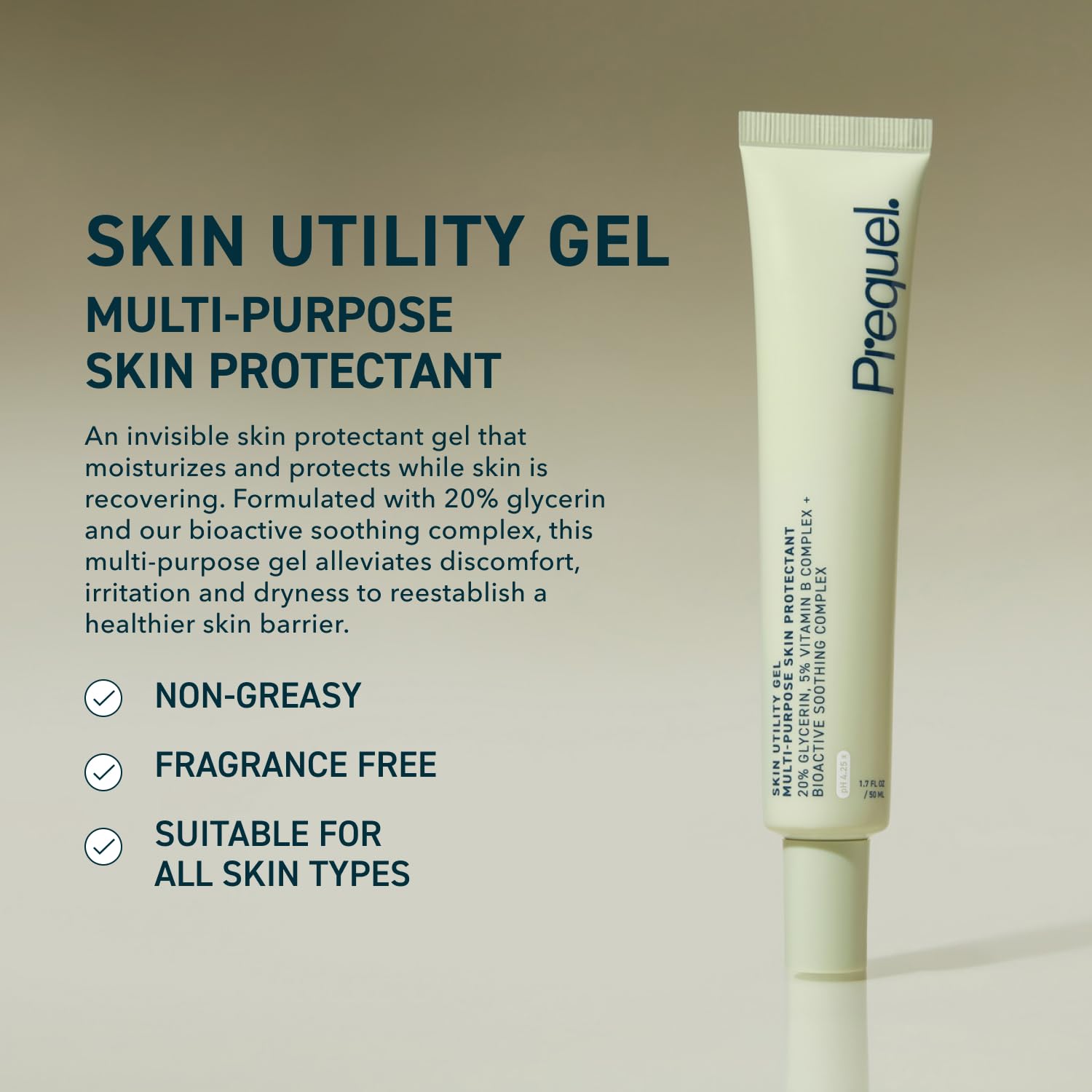Gel de Utilidad para Piel de Prequel: textura ligera y absorción rápida