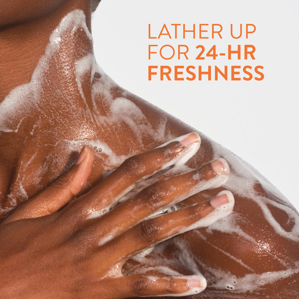 Presentación de 36 onzas de Native gel ducha, uso prolongado.