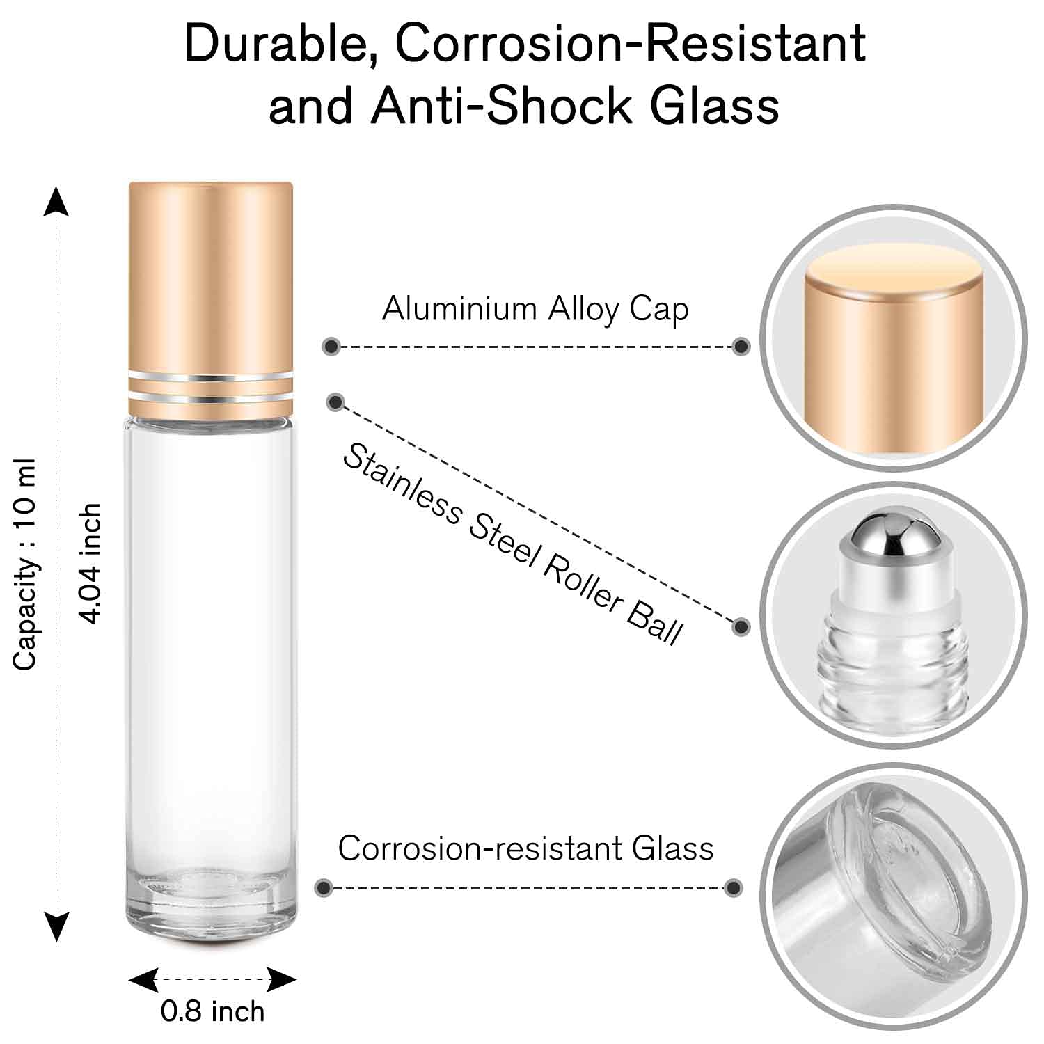 PrettyCare funnel used for mess-free filling of roller bottles.