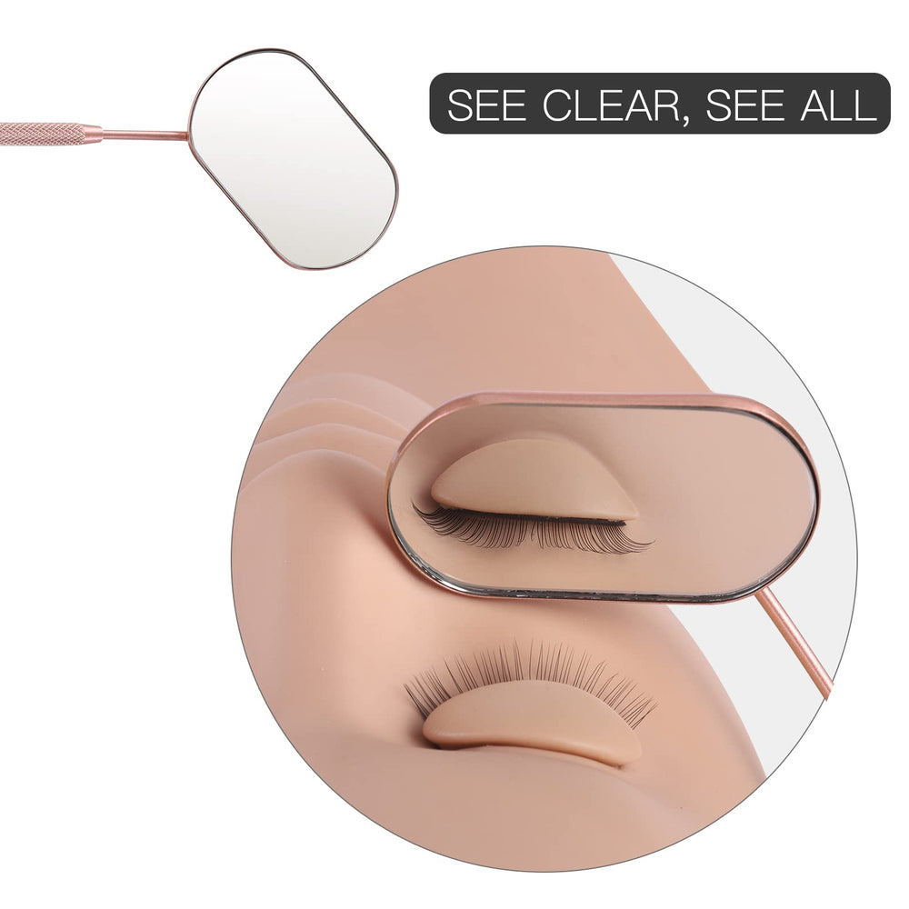 Pretty Memory stainless steel lash mirror resists rust for durable use