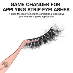 Pretty memory travel-friendly eyelash applicator fits in a compact makeup bag.