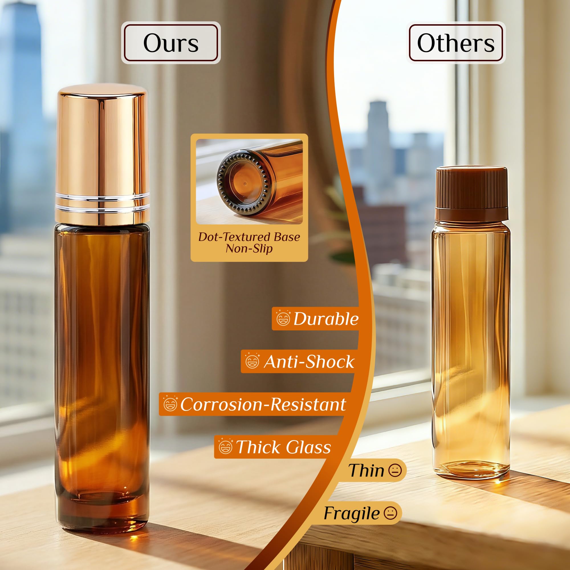 PrettyCare beard oil roller bottle enables targeted application and grooming rituals.