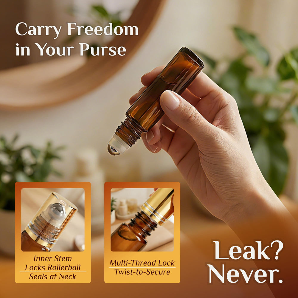 PrettyCare DIY aromatherapy bottle ready for blends and personalized scents.