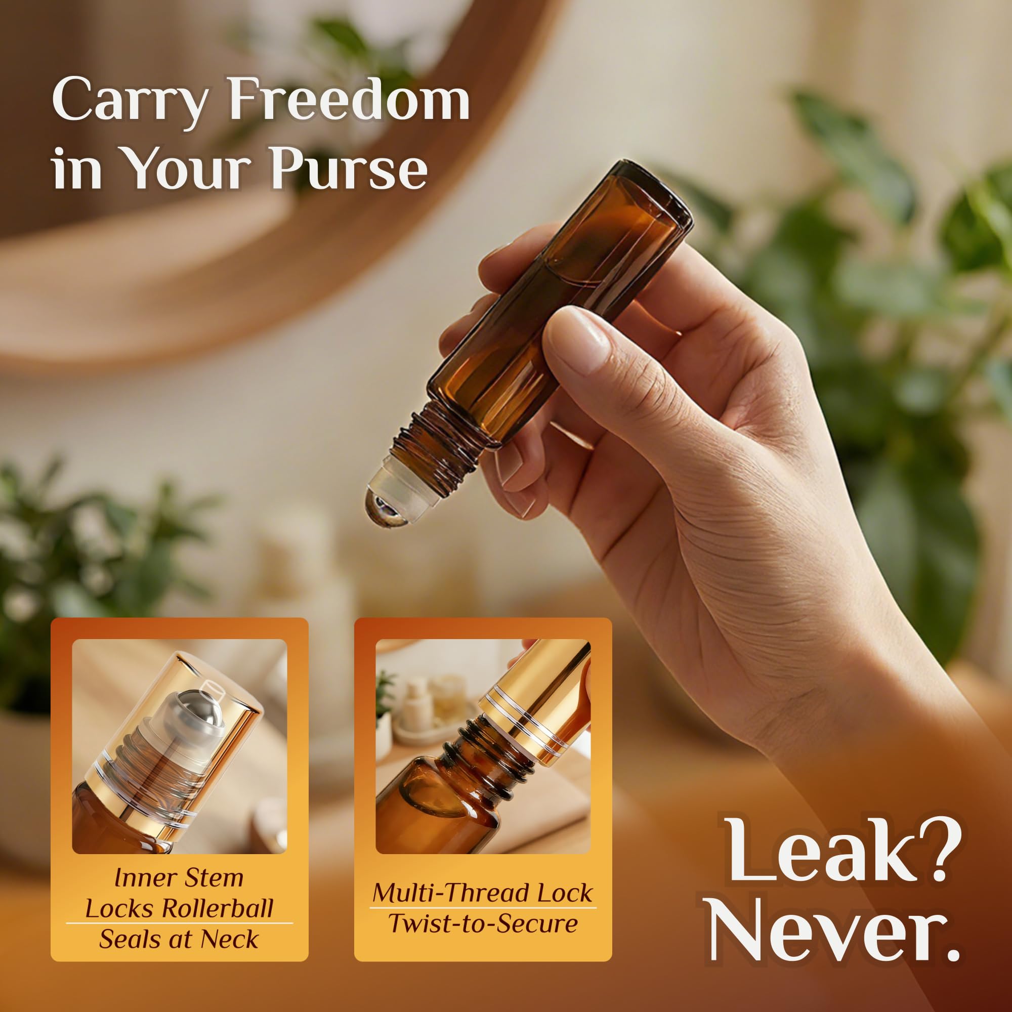 PrettyCare funnels and labeling stickers kit for easy refills.