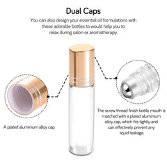 PrettyCare 10ml bottle with stainless steel roller in travel-friendly size.